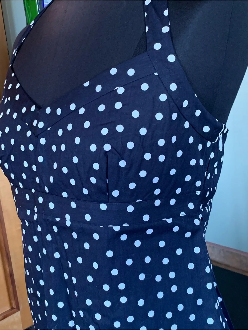 J CREW POLKA DOT HALTER TOP COTTON SALT DOT NAVY New With Tags Size 12